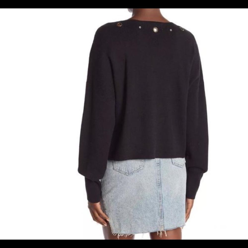 WILDFOX. Black Sweater, Stars, Stones & Grommets! - Picture 5 of 5